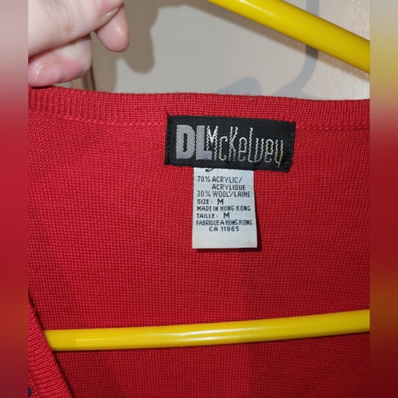 Vintage DL Mckelvey Cardigan Sweater Seed Beads And Dream Catchers Size Medium - Picture 10 of 10